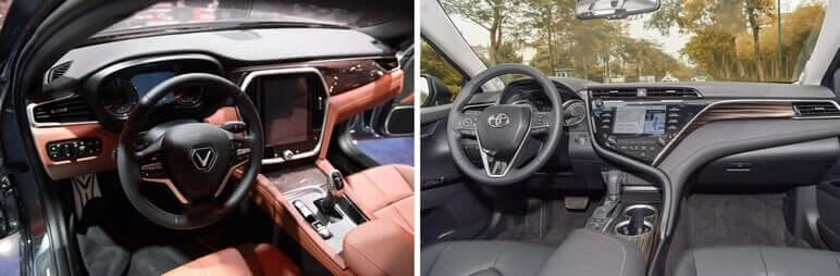 VinFast-Lux-A2.0-va-toyota-Camry So sánh VinFast Lux A2.0 và Toyota Camry chi tiết nhất
